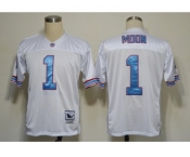 nfl jerseys houston oilers #1 warren moon m&n white