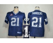 Dallas Cowboys 21# Deion Sanders Throwback Jersey(Signed)