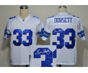 Dallas Cowboys 33 Dorsett Blue Throwback Jersey(Signed)