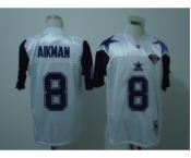 Dallas Cowboys #8 Troy Aikman White Thanksgivings 75TH Throwback Jersey