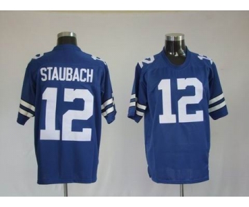 nfl dallas cowboys #12 staubach m&n blue