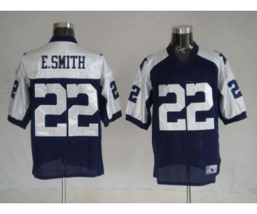 nfl dallas cowboys #22 e.smith thanksgiving blue