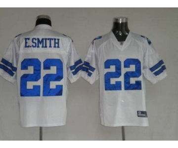 nfl dallas cowboys #22 e.smith white