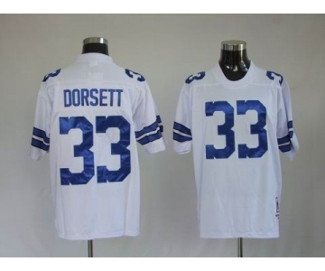 nfl dallas cowboys #33 dorsett m&n white