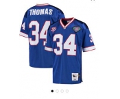 Men Reebok Buffalo Bills #34 Thomas blue M&N NFL Jersey