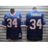 nfl buffalo bills ##34 thomas throwback blue