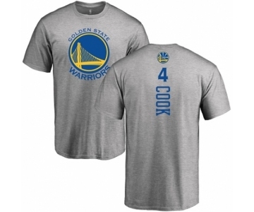 NBA Nike Golden State Warriors #4 Quinn Cook Ash Backer T-Shirt