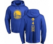 NBA Nike Golden State Warriors #4 Quinn Cook Royal Blue Backer Pullover Hoodie