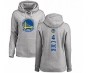 NBA Women's Nike Golden State Warriors #4 Quinn Cook Ash Backer Pullover Hoodie