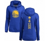 NBA Women's Nike Golden State Warriors #4 Quinn Cook Royal Blue Backer Pullover Hoodie