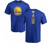 NBA Nike Golden State Warriors #4 Quinn Cook Royal Blue Backer T-Shirt