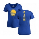 NBA Women's Nike Golden State Warriors #4 Quinn Cook Royal Blue Backer T-Shirt