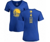 NBA Women's Nike Golden State Warriors #4 Quinn Cook Royal Blue Backer T-Shirt