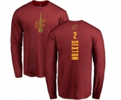 NBA Nike Cleveland Cavaliers #2 Collin Sexton Maroon Backer Long Sleeve T-Shirt