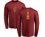 NBA Nike Cleveland Cavaliers #9 Channing Frye Maroon Backer Long Sleeve T-Shirt