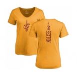 NBA Women's Nike Cleveland Cavaliers #2 Collin Sexton Gold One Color Backer Slim-Fit V-Neck T-Shirt