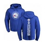 Basketball Philadelphia 76ers #0 Josh Richardson Royal Blue Backer Pullover Hoodie