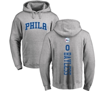 NBA Nike Philadelphia 76ers #0 Jerryd Bayless Ash Backer Pullover Hoodie