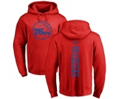 NBA Nike Philadelphia 76ers #10 Maurice Cheeks Red One Color Backer Pullover Hoodie