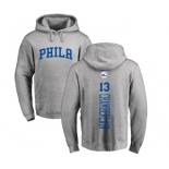 NBA Nike Philadelphia 76ers #13 Wilt Chamberlain Ash Backer Pullover Hoodie