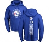 NBA Nike Philadelphia 76ers #13 Wilt Chamberlain Royal Blue Backer Pullover Hoodie