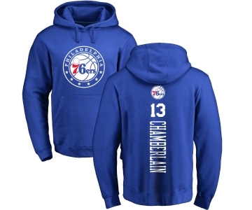 NBA Nike Philadelphia 76ers #13 Wilt Chamberlain Royal Blue Backer Pullover Hoodie