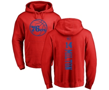 NBA Nike Philadelphia 76ers #14 Shake Milton Red One Color Backer Pullover Hoodie