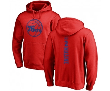 NBA Nike Philadelphia 76ers #2 Moses Malone Red One Color Backer Pullover Hoodie