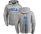 NBA Nike Philadelphia 76ers #20 Markelle Fultz Ash Backer Pullover Hoodie