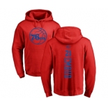 NBA Nike Philadelphia 76ers #21 Joel Embiid Red One Color Backer Pullover Hoodie