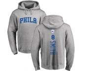 NBA Nike Philadelphia 76ers #8 Zhaire Smith Ash Backer Pullover Hoodie