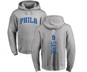 NBA Nike Philadelphia 76ers #9 Dario Saric Ash Backer Pullover Hoodie