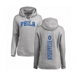 Basketball Women's Philadelphia 76ers #0 Josh Richardson Ash Backer Pullover Hoodie