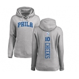 NBA Women's Nike Philadelphia 76ers #10 Maurice Cheeks Ash Backer Pullover Hoodie