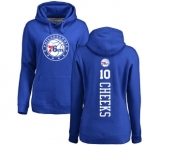 NBA Women's Nike Philadelphia 76ers #10 Maurice Cheeks Royal Blue Backer Pullover Hoodie