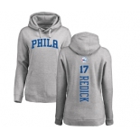 NBA Women's Nike Philadelphia 76ers #17 JJ Redick Ash Backer Pullover Hoodie