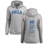 NBA Women's Nike Philadelphia 76ers #20 Markelle Fultz Ash Backer Pullover Hoodie