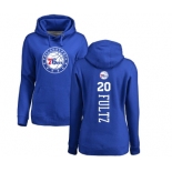 NBA Women's Nike Philadelphia 76ers #20 Markelle Fultz Royal Blue Backer Pullover Hoodie