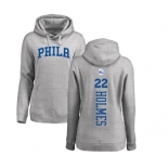 NBA Women's Nike Philadelphia 76ers #22 Richaun Holmes Ash Backer Pullover Hoodie