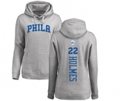 NBA Women's Nike Philadelphia 76ers #22 Richaun Holmes Ash Backer Pullover Hoodie