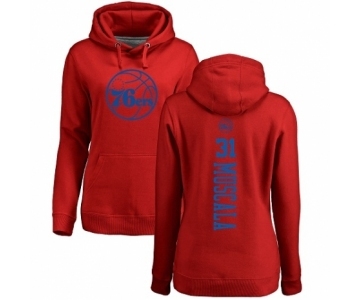 NBA Women's Nike Philadelphia 76ers #31 Mike Muscala Red One Color Backer Pullover Hoodie