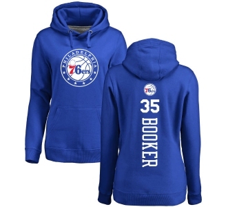 NBA Women's Nike Philadelphia 76ers #35 Trevor Booker Royal Blue Backer Pullover Hoodie