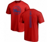 Basketball Philadelphia 76ers #0 Josh Richardson Red One Color Backer T-Shirt