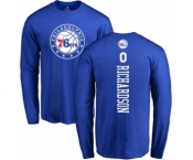 Basketball Philadelphia 76ers #0 Josh Richardson Royal Blue Backer Long Sleeve T-Shirt