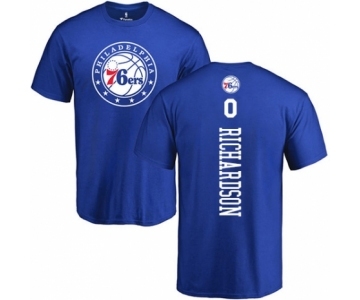 Basketball Philadelphia 76ers #0 Josh Richardson Royal Blue Backer T-Shirt