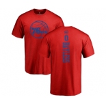 NBA Nike Philadelphia 76ers #0 Jerryd Bayless Red One Color Backer T-Shirt