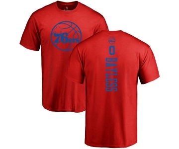 NBA Nike Philadelphia 76ers #0 Jerryd Bayless Red One Color Backer T-Shirt