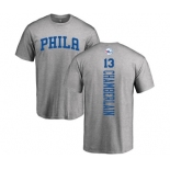 NBA Nike Philadelphia 76ers #13 Wilt Chamberlain Ash Backer T-Shirt