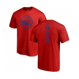 NBA Nike Philadelphia 76ers #14 Shake Milton Red One Color Backer T-Shirt