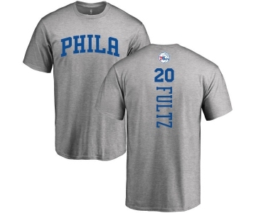 NBA Nike Philadelphia 76ers #20 Markelle Fultz Ash Backer T-Shirt